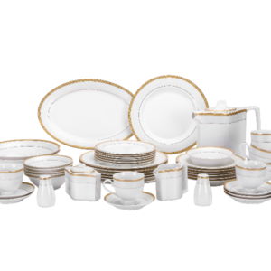47 Piece Ceramic Dinnerware Set - White